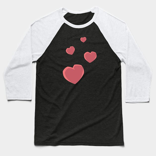 Rising Hearts Baseball T-Shirt by EarlAdrian